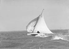 Windy conditions for the 6 Metre yacht Snowdrop 1911. Creator: Kirk & Sons of Cowes