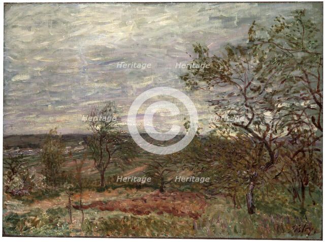 'Windy Day at Veneux', 1882.  Artist: Alfred Sisley