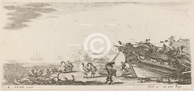 Windy Harbor, 1644. Creator: Stefano della Bella.