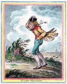 Windy Weather 1808.Artist: James Gillray