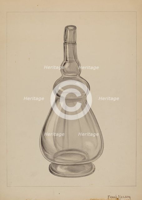 Wine Bottle, c. 1937. Creator: Frank Nelson.