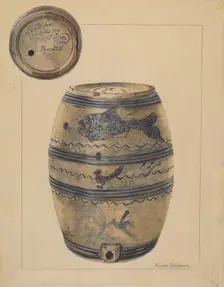 Wine Cask, c. 1936. Creator: Yolande Delasser