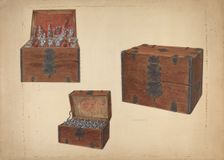 Wine Chest, c. 1940. Creator: Leonard Battee