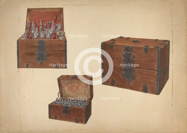 Wine Chest, c. 1940. Creator: Leonard Battee.
