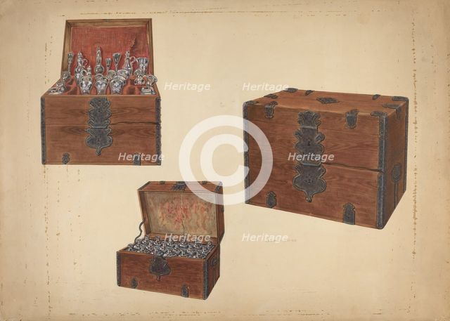 Wine Chest, c. 1940. Creator: Leonard Battee.