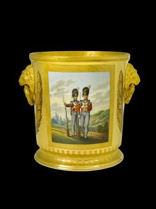 Wine cooler depicting British foot Guards, 1817-1819