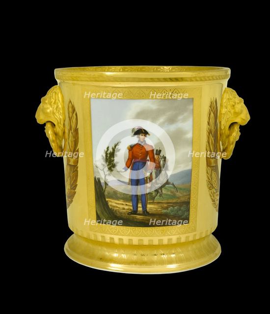 Wine cooler showing a British aide-de-camp, 1817-1819. Artist: Unknown.