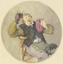 Wine drinker, 1689. Creator: Cornelis Dusart