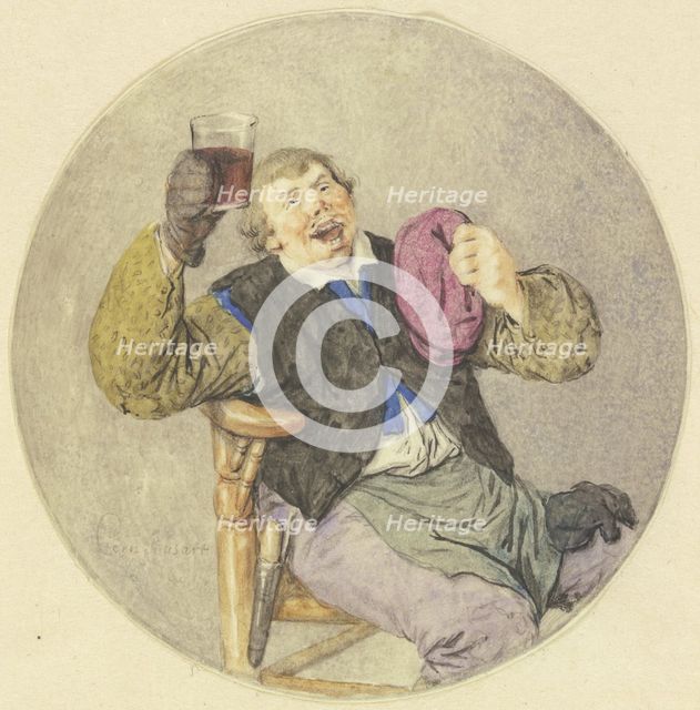 Wine drinker, 1689. Creator: Cornelis Dusart.