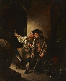 Wine Drinkers, 19th century. Creator: Unknown