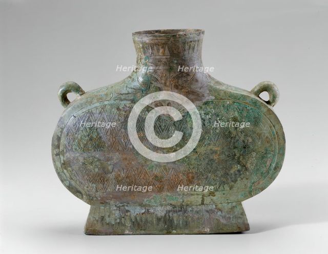 Wine Flask (Bian Hu), Han dynasty (206 B.C.-A.D. 220), 1st century B.C./A.D. Creator: Unknown.