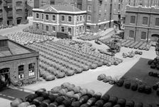 Wine Gauging Ground, North Quay, London Docks, c1945-c1965. Artist: SW Rawlings
