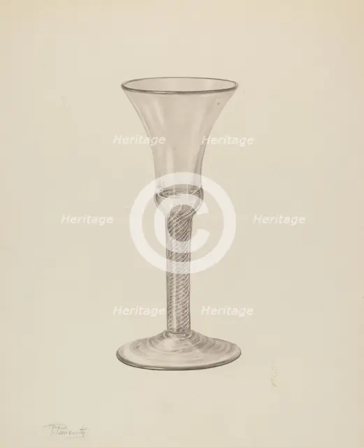 Wine Glass, 1935/1942. Creator: Palmyra Pimentel.