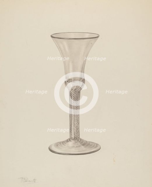 Wine Glass, 1935/1942. Creator: Palmyra Pimentel.