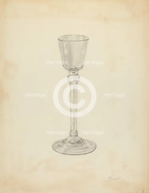 Wine Glass, 1935/1942. Creator: Palmyra Pimentel.