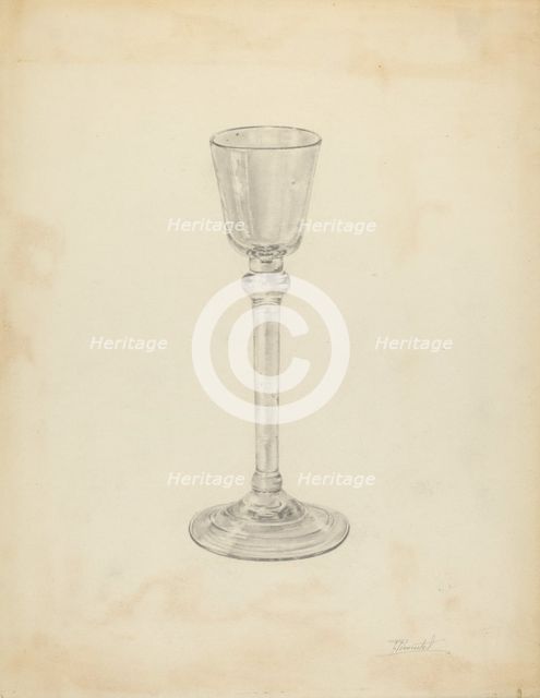 Wine Glass, 1935/1942. Creator: Palmyra Pimentel.