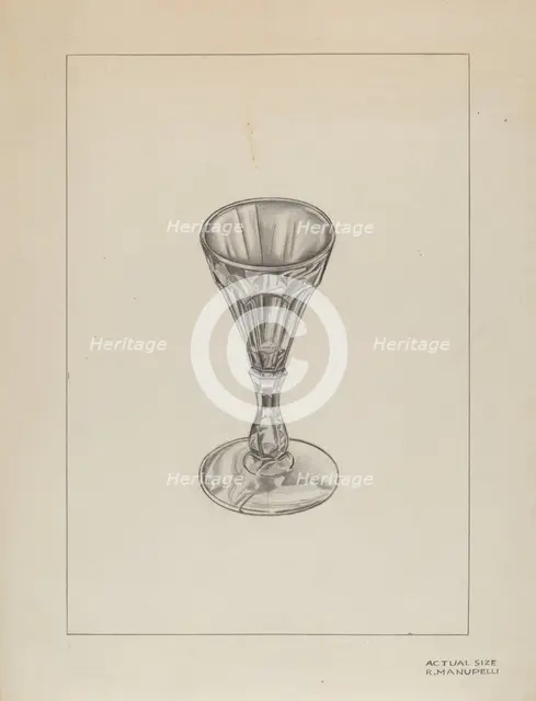 Wine Glass, 1935/1942. Creator: Raymond Manupelli.