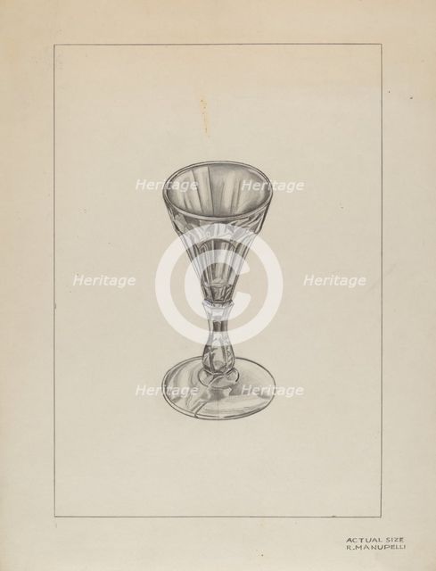 Wine Glass, 1935/1942. Creator: Raymond Manupelli.