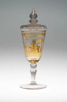 Wine Glass and Cover, Bohemia, c. 1730. Creator: Bohemia Glass