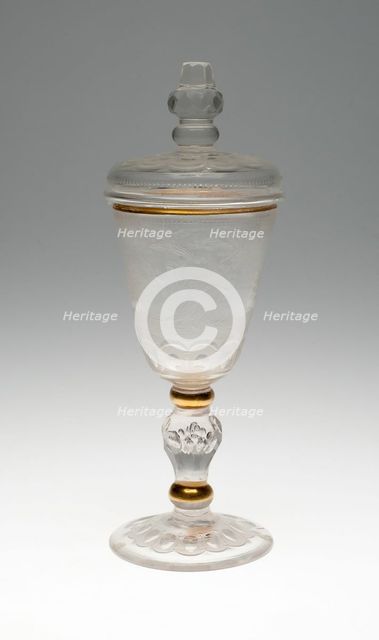 WIne Glass and Cover, Potsdam, c. 1740. Creator: Unknown.