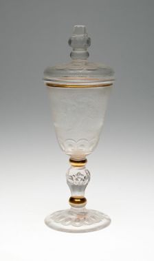 WIne Glass and Cover, Potsdam, c. 1740. Creator: Unknown