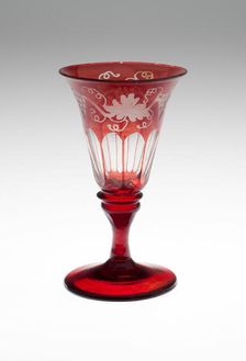 Wine Glass, Bohemia, Mid to late 19th century. Creator: Bohemia Glass