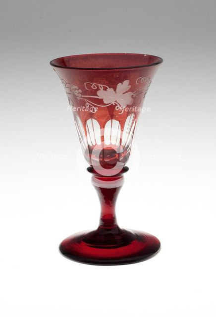 Wine Glass, Bohemia, Mid to late 19th century. Creator: Bohemia Glass.