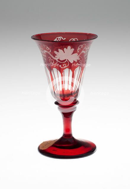 Wine Glass, Bohemia, Mid to late 19th century. Creator: Bohemia Glass.