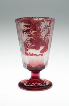 Wine Glass, Bohemia, Mid to late 19th century. Creator: Bohemia Glass