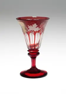 Wine Glass, Bohemia, Mid to late 19th century. Creator: Bohemia Glass