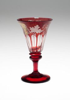 Wine Glass, Bohemia, Mid to late 19th century. Creator: Bohemia Glass
