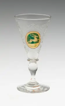 Wine Glass, Bohemia, c. 1730. Creator: Bohemia Glass