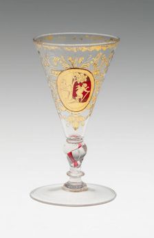 Wine Glass, Bohemia, c. 1730. Creator: Bohemia Glass