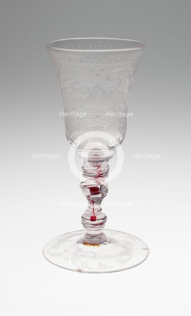 Wine Glass, Bohemia, c. 1730. Creator: Bohemia Glass.