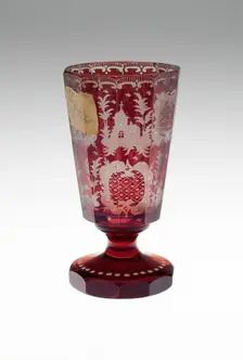 Wine Glass, Bohemia, c. 1850/80. Creator: Bohemia Glass