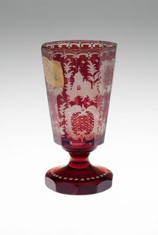 Wine Glass, Bohemia, c. 1850/80. Creator: Bohemia Glass