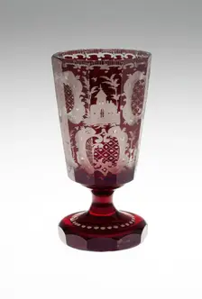 Wine Glass, Bohemia, c. 1850/80. Creator: Bohemia Glass