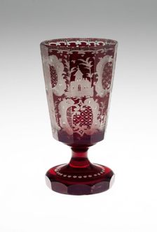 Wine Glass, Bohemia, c. 1850/80. Creator: Bohemia Glass