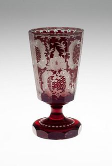 Wine Glass, Bohemia, c. 1850/80. Creator: Bohemia Glass