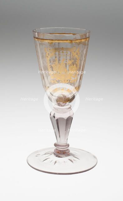 Wine Glass, Bohemia, c. 1800. Creator: Bohemia Glass.