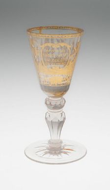 Wine Glass, Bohemia, Early 18th century. Creator: Bohemia Glass