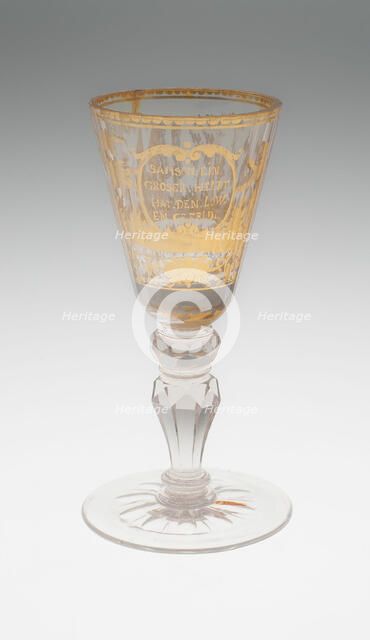 Wine Glass, Bohemia, Early 18th century. Creator: Bohemia Glass.