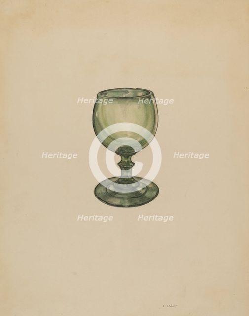 Wine Glass, c. 1936. Creator: Agnes Karlin.