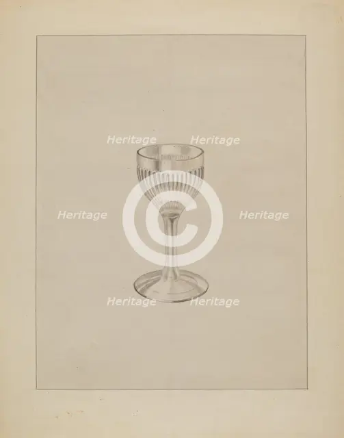 Wine Glass, c. 1936. Creator: Gertrude Lemberg.
