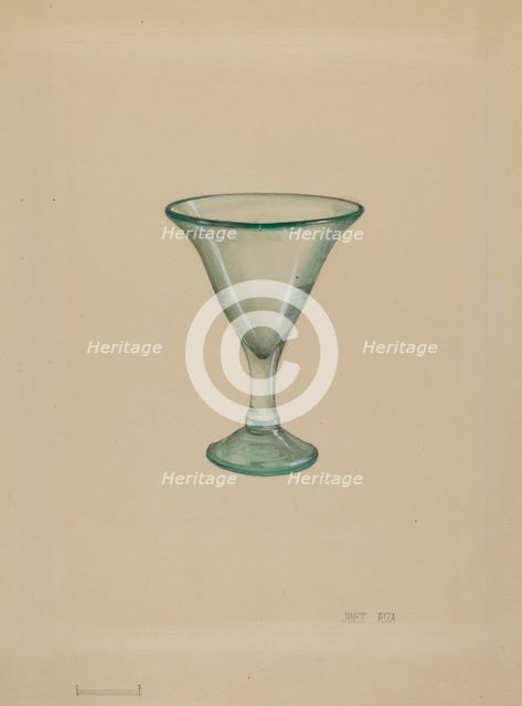 Wine Glass, c. 1936. Creator: Janet Riza.