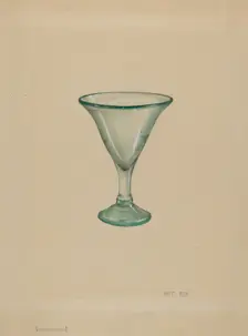 Wine Glass, c. 1936. Creator: Janet Riza