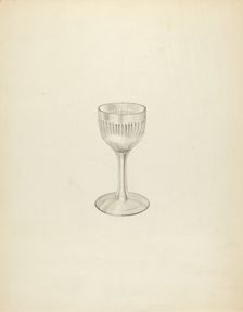 Wine Glass, c. 1937. Creator: Isidore Steinberg