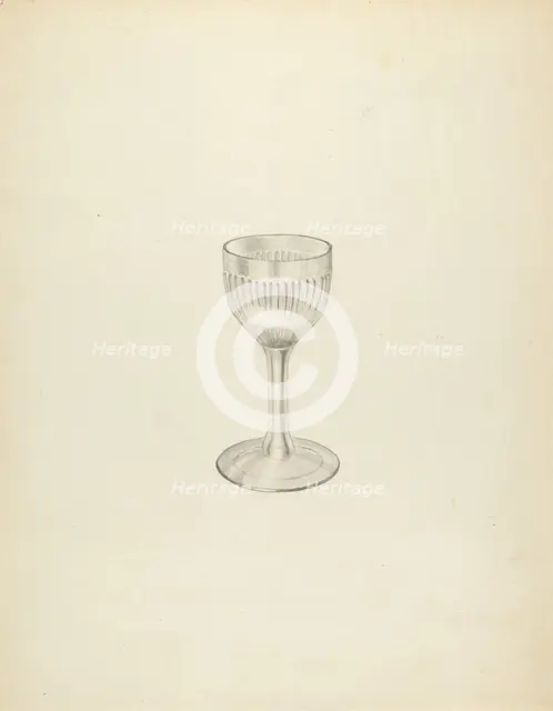 Wine Glass, c. 1937. Creator: Isidore Steinberg.