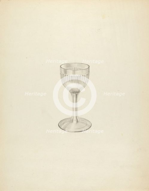 Wine Glass, c. 1937. Creator: Isidore Steinberg.