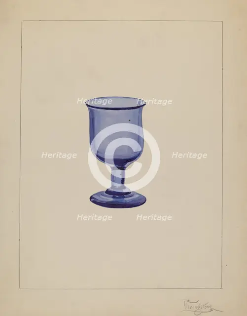 Wine Glass, c. 1937. Creator: Rolland Livingstone.